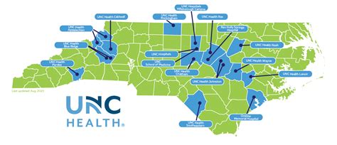 Map of Eastern Dermatology locations across North Carolina