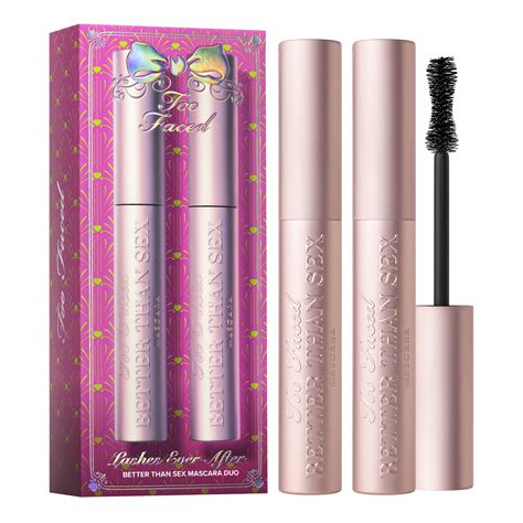 Close-up of lashes with Too Faced Better Than Sex Mascara, showcasing volume and length
