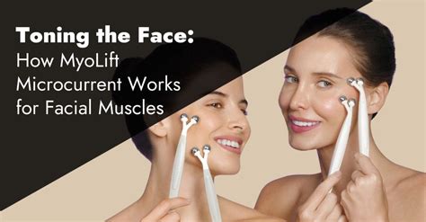 A diagram illustrating how microcurrent technology stimulates facial muscles.