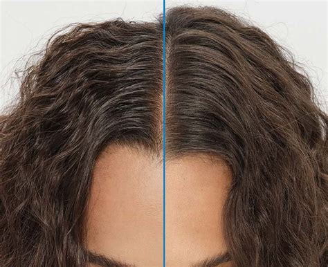 A split image showing a 'before' (dull, greasy hair) and 'after' (clean, soft, manageable hair) using the TRESemmé collection.