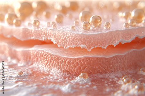 Collagen molecules on the skin surface