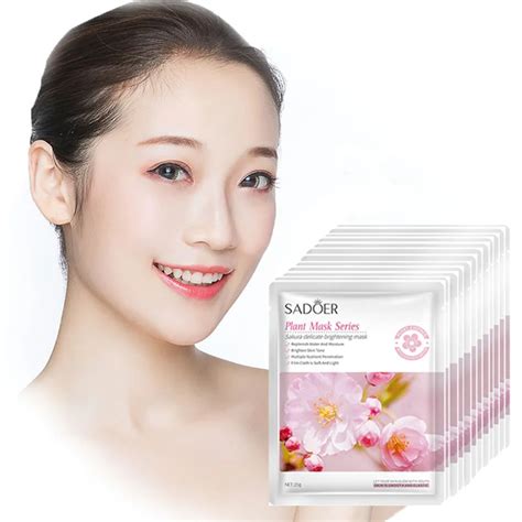 Image of cherry blossoms and a sheet mask
