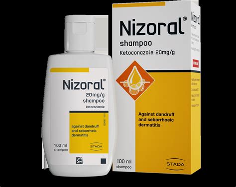 Close-up image of Nizoral AD shampoo bottle with a focus on the active ingredient label.