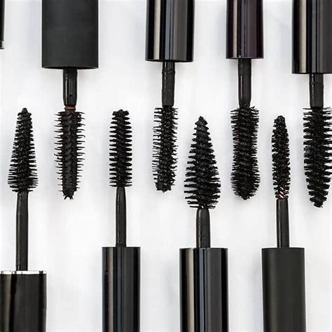 A selection of different mascara tubes and wands