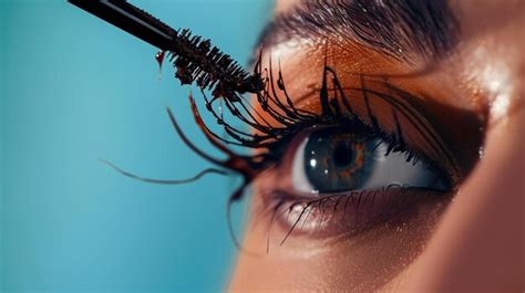 Close-up of the IT Cosmetics Superhero Mascara wand being applied to lashes