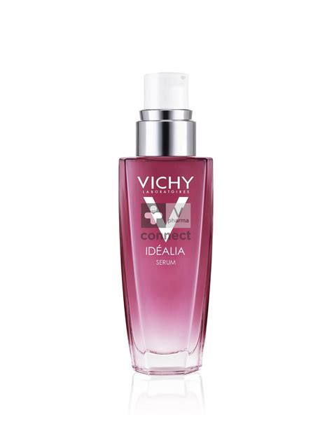 Close-up photo of the Vichy Idealia Life Serum texture, highlighting its creamy and slightly iridescent quality