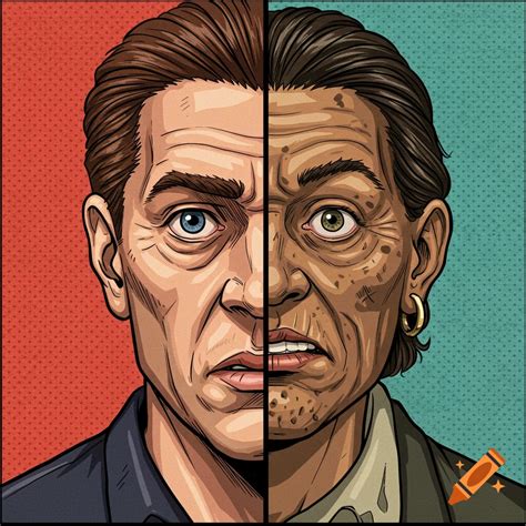 A split image: one side shows a vibrant green smoothie, the other side shows a slice of pizza.