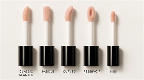 Illustration showcasing the different types of doe foot applicators with labels.