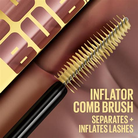 Close-up of the Maybelline Colossal Mascara brush, highlighting its size and bristle spacing