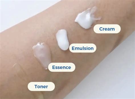 A selection of different moisturizer textures: cream, lotion, gel.