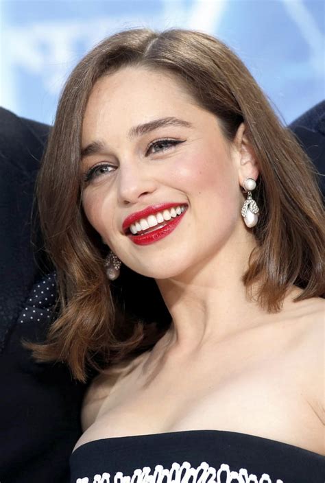Emilia Clarke smiling, natural expression
