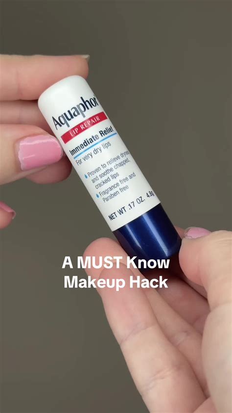 A visual demonstration of the Aquaphor concealer hack, showing the application of Aquaphor, concealer, and setting powder.