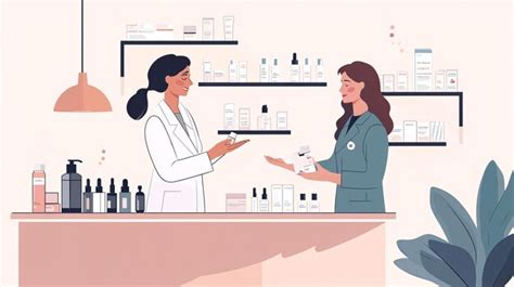 Dermatologist consulting with a patient in a modern clinic setting