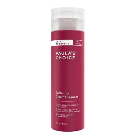 Aesthetic shot of Paula's Choice Skin Recovery Softening Cream Cleanser packaging