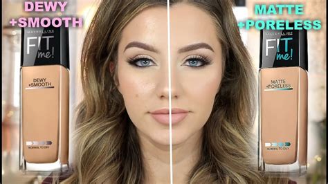 A visual comparison of different foundation finishes: matte, dewy, and natural.