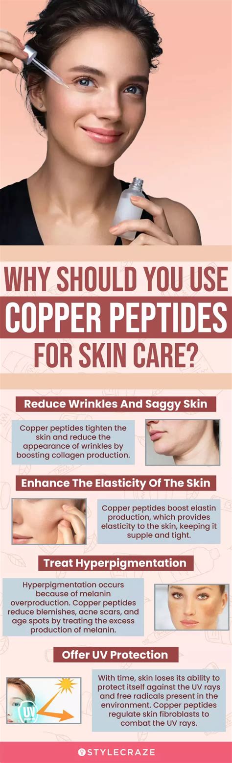 Illustration of copper peptide molecules interacting with skin cells