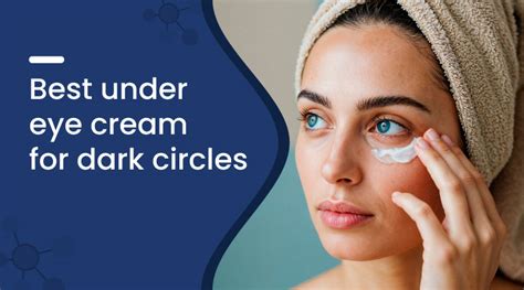 Infographic detailing the benefits of various ingredients commonly found in eye creams for dark circles.