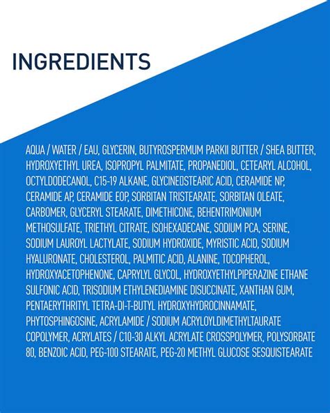 Visual representation of the key ingredients and their functions in the moisturizer