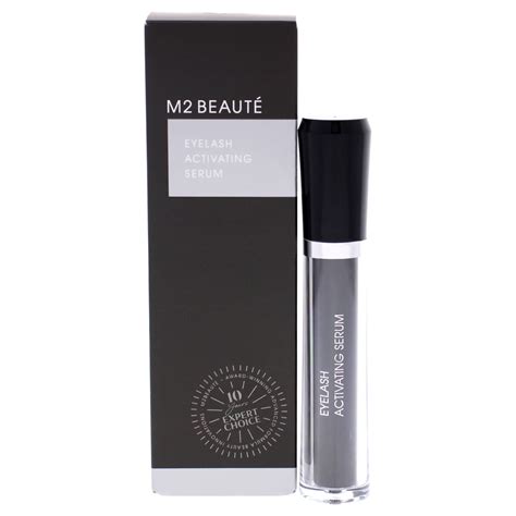 Comparison table showing M2 Beauté Eyelash Activating Serum alongside other popular lash serums, highlighting key features like volume, price, and ingredients.