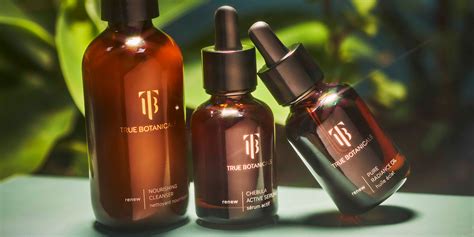 Illustration showcasing the diverse range of True Botanicals skincare products, emphasizing natural ingredients and clean packaging.