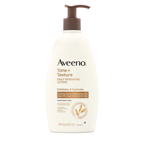 Close-up texture shot of the Aveeno body lotion
