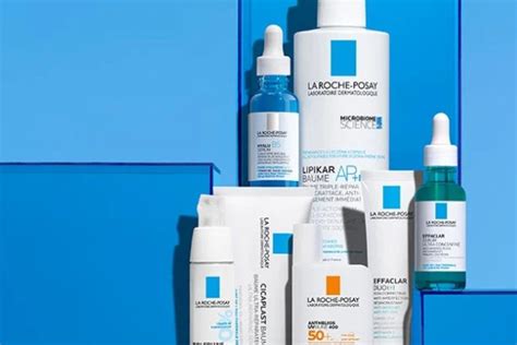 Vintage advertisement or photo of René Levayer with early La Roche-Posay products
