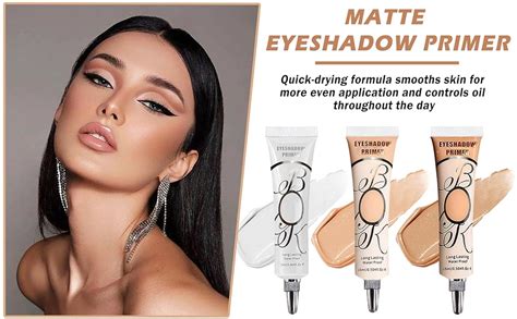 An eye primer being applied to an eyelid as a base for eyeshadow.