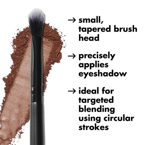 Close-up of a soft, tapered blending brush ideal for eyeshadow and concealer.