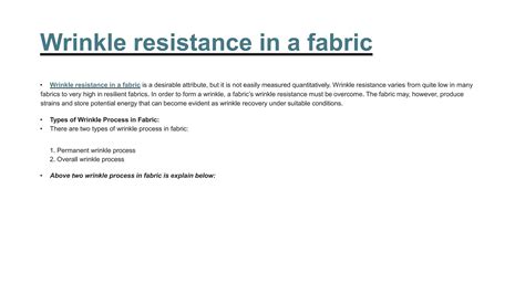 Infographic comparing the wrinkle resistance of different fabric types.