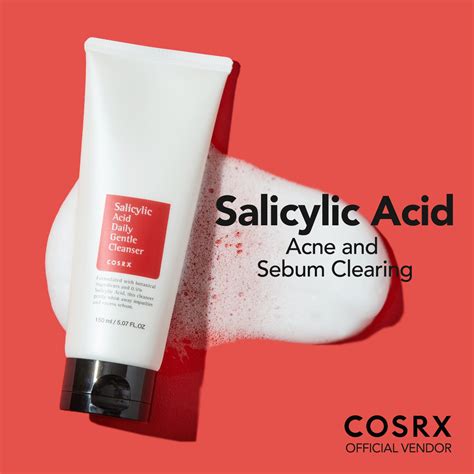Split image: Left side showing Selsun Blue bottle, right side showing Cosrx Salicylic Acid cleanser.