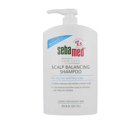 infographic detailing the key active ingredients and their functions in Sebamed Scalp Balancing Shampoo