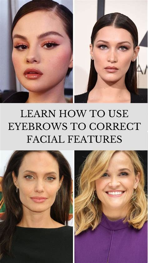 Diagram illustrating the correct placement of eyebrows relative to facial features