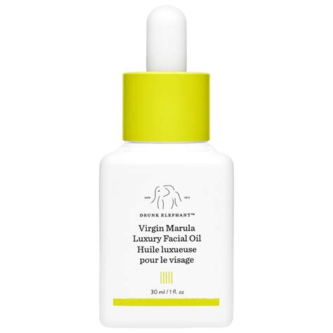 Image of a dropper bottle of Drunk Elephant Virgin Marula Luxury Facial Oil