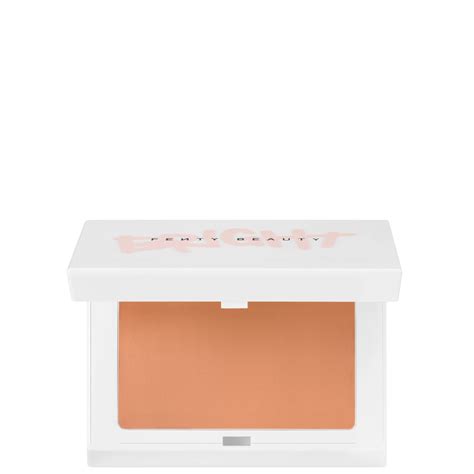 Image of the Fenty Beauty Bright Fix powder compact, emphasizing its sleek and portable design with a mirror.