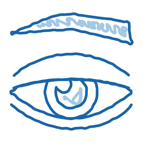 Illustration showing the initial C-shape line drawn on the eyelid