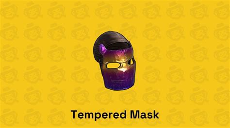 The Tempered Mask skin for the Metal Facemask, displaying its elegant purple and gold design.