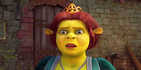 A split image showing Fiona's ogre and human forms, with makeup inspiration notes.