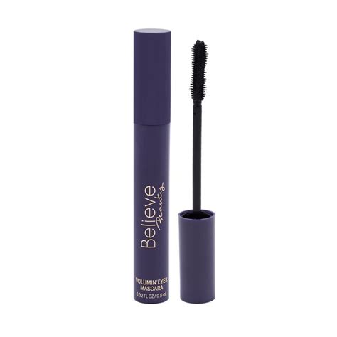 Swatches of Believe Beauty eyeliners and mascara.