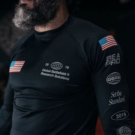 Close-up of sublimated graphics on a rash guard sleeve