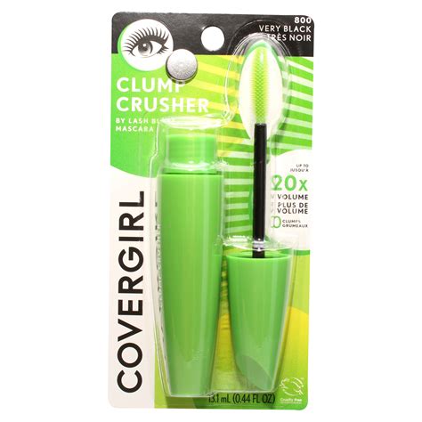 Side-by-side comparison: natural lashes vs. lashes with CoverGirl Clump Crusher Mascara