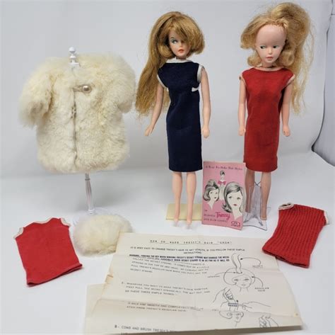 Image comparing Tressy and Mary Make-Up dolls, highlighting their shared body mold and distinct facial features.