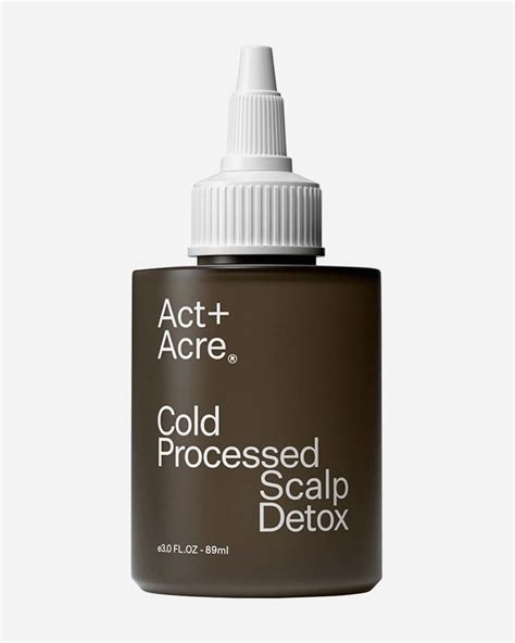 Visual representation of the ACT Acre Scalp Detox oil being applied to the scalp, showing its texture and application method.