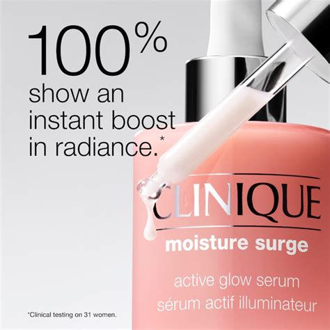 Infographic comparing different Clinique Moisture Surge products and their benefits