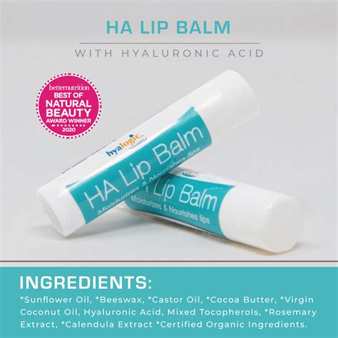 Side-by-side comparison of Hyalogic HA Lip Balm Jar and Stick.