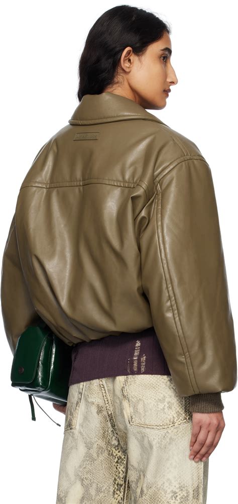 Product shot of the Acne Studios Coated Faux Leather Bomber Jacket