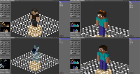 Illustration of a typical Minecraft character model with a customizable skin overlay