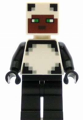 A frightening Minecraft skin featuring a demonic-looking panda