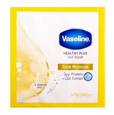 Infographic illustrating the key ingredients: Vaseline Jelly, Soy Protein, and Oat Extract, and their skin benefits.