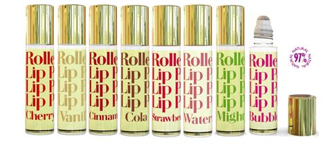 A comparison table of different rollerball lip gloss products with their key features
