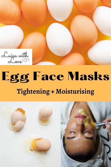 Illustration of a person applying an egg white face mask